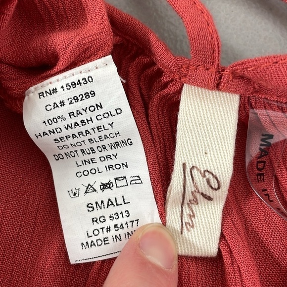 Elan Dress Women's Small Orange Mini Flare Dress Spaghetti Straps Pockets - Picture 12 of 17